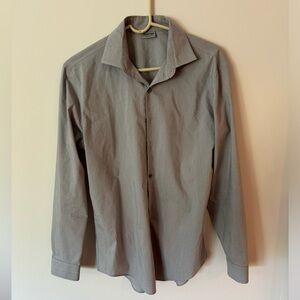 Kenneth Cole Reaction Grey Button Up Dress Shirt